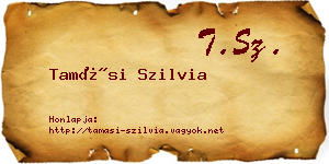 Tamási Szilvia névjegykártya