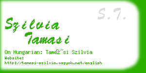 szilvia tamasi business card